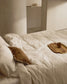 Set Simmel copripiumino e federe di misto lino colore grigio per letto 150 cm