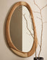 Specchio Selem in legno di mungur con finitura naturale 60 x 107 cm