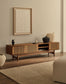Mobile TV Elan 3 ante impiallacciatura e legno massello noce corda 200x50cm