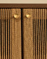Mobile TV Elan 3 ante impiallacciatura e legno massello noce corda 200x50cm