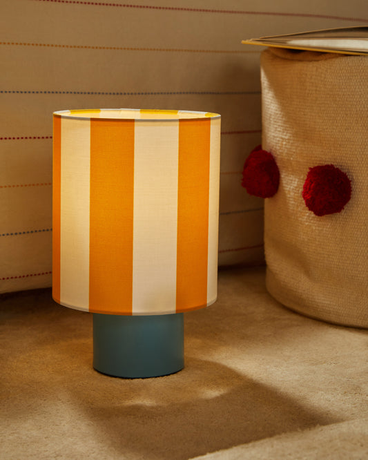 Lampada da tavolo Ciral di metallo con finitura verniciata blu