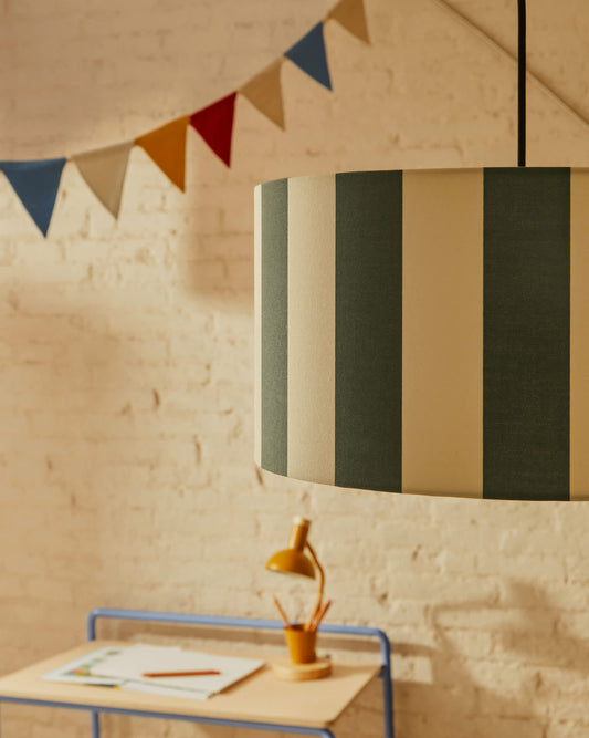 Paralume per lampada da soffitto Ciral a strisce blu e bianche