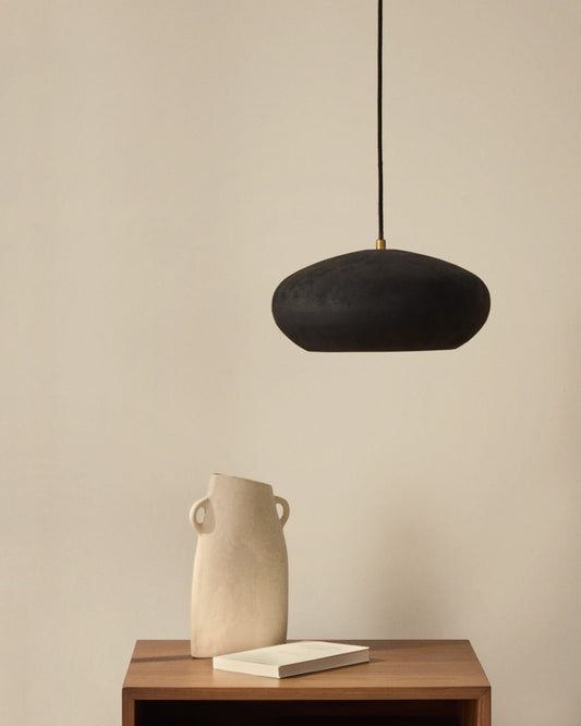 Lampada da soffitto Inda in metallo con finitura nera Ø 30 cm