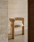 Sedia Granite 3 gambe in ciniglia beige e legno massello frassino finitura tono naturale FSC 100%