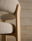 Sedia Granite 3 gambe in ciniglia beige e legno massello frassino finitura tono naturale FSC 100%
