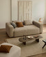 Tappeto Nifelia jacquard in lana beige 200 x 300 cm