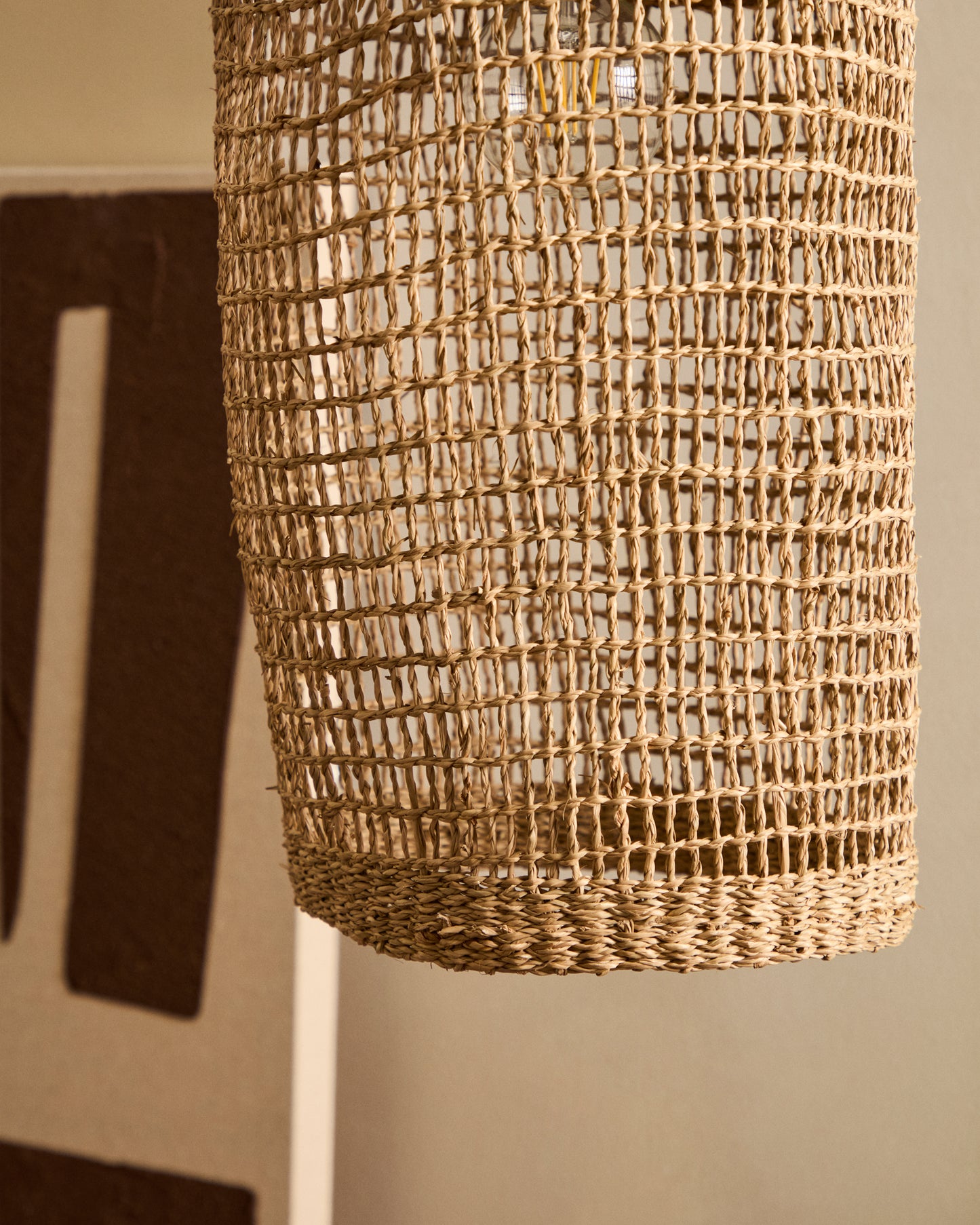 Paralume per lampada da soffitto Laiar in rattan con finitura naturale Ø 27 cm