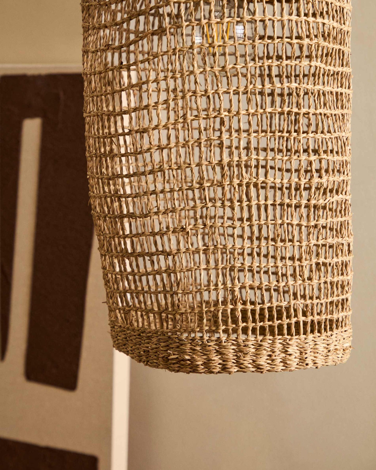 Paralume per lampada da soffitto Laiar in rattan con finitura naturale Ø 27 cm