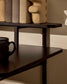 Tavolo Galatia nera in melamina con gambe in metallo verniciato nero 120 x 60 cm
