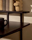 Tavolo Galatia nera in melamina con gambe in metallo verniciato nero 120 x 60 cm