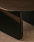 Tavolino Pirita di legno massello di rovere con finitura nero 70,6 x 70 cm
