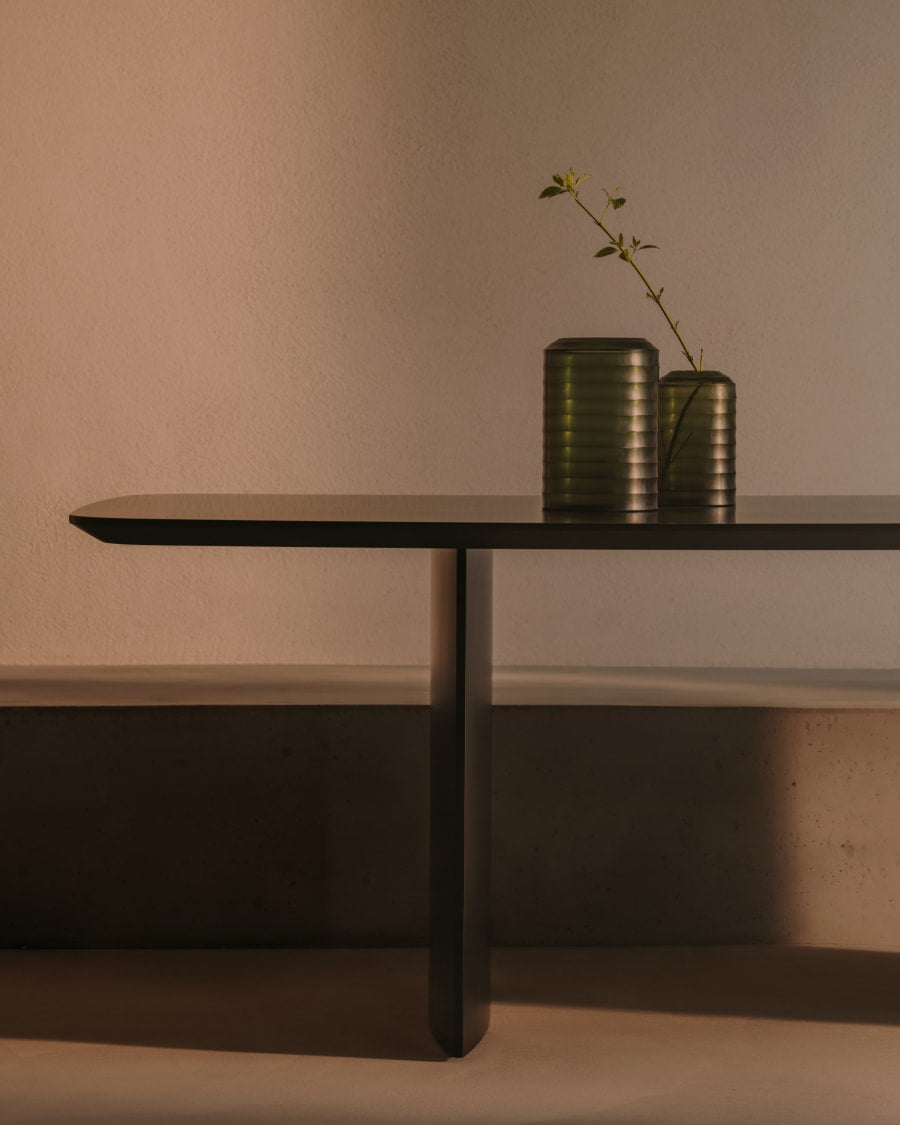 Tavolo Litto MDF laccato nero 200 x 100 cm