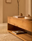 Tavolino salotto Alguema con impiallacciatura in rovere e finitura naturale 120 x 60 cm