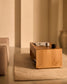 Tavolino salotto Alguema 2 cassetti impiallacciatura in rovere finitura naturale 140 x 60 cm