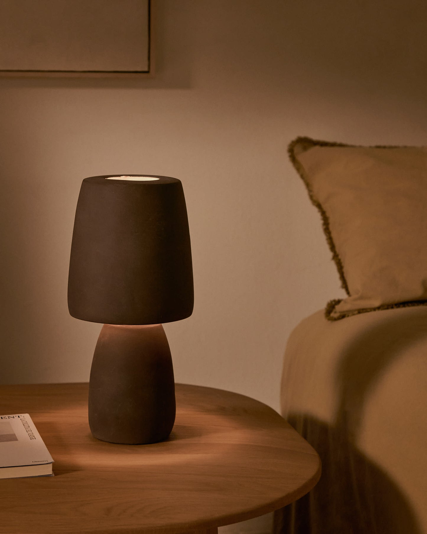 Lampada da tavolo Tandy in terracotta marrone
