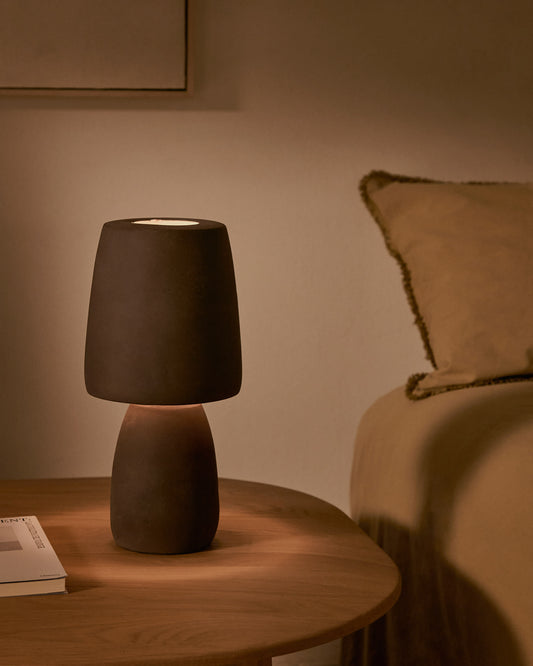 Lampada da tavolo Tandy in terracotta marrone
