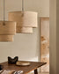 Paralume per lampada da soffitto Mariela in lino con finitura in beige Ø 60 x 40 cm