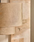 Paralume per lampada da soffitto Mariela in lino con finitura in beige Ø 40 x 34 cm
