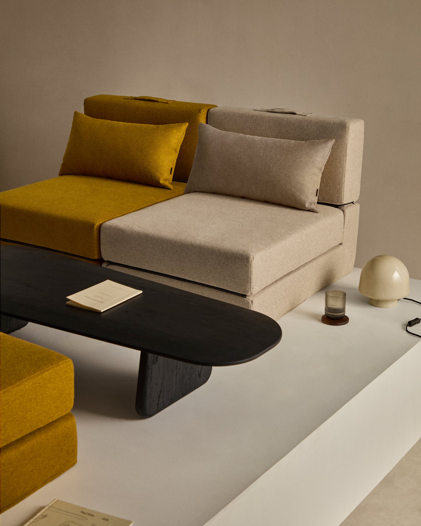 Pouf letto convertibile Arty beige 70 x 89 (200) cm