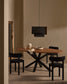 Paralume per lampada da soffitto Mariela in lino con finitura nera Ø 60 x 40 cm