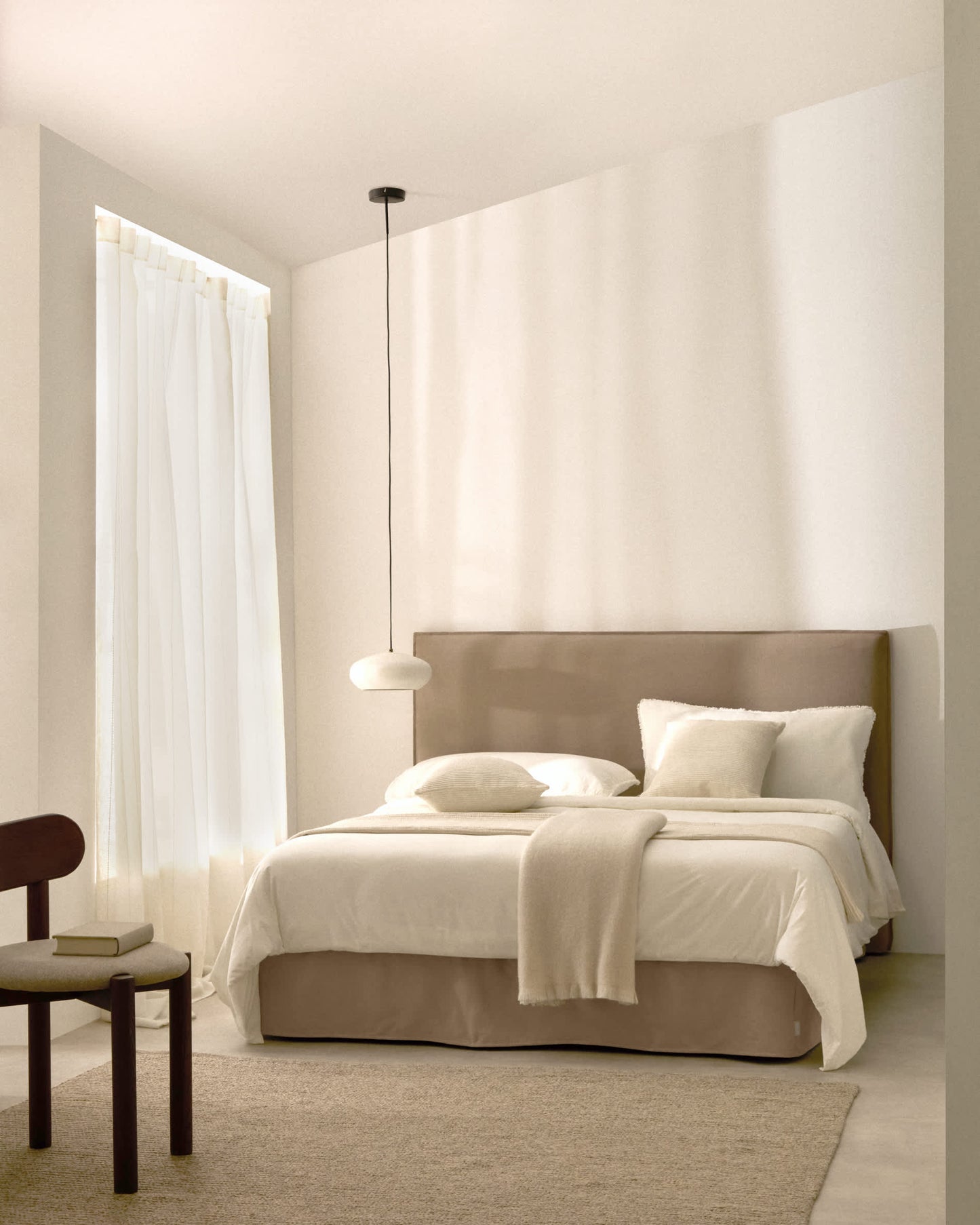 Letto sfoderabile Jaira in lino e cotone topo per materasso da 160 x 200 cm FSC Mix Credit