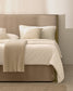 Testiera sfoderabile Jaira in lino e cotone topo per letto da 160 cm FSC Mix Credit