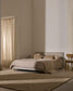 Testiera sfoderabile Valma in ciniglia perla per letto fino a 180 cm