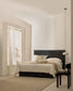 Letto sfoderabile Jaira in lino e cotone grigio antracite per materasso da 160 x 200 cm FSC Mix Credit