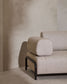 Divano Compo 3 posti in ciniglia beige e telaio metallico beige 232 cm