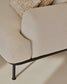 Divano Aurum a 3 posti con poggiatesta reclinabile e base in metallo grigio opaco 234 cm