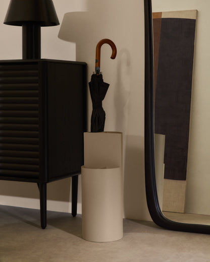 Portaombrelli piccolo Atin in metallo beige