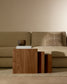 Set Litto con 3 tavolini a nido impiallacciatura in noce 60 x 40 / 51 x 36 / 42 x 31 cm