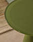 Tavolino d’appoggio Wilshire in vetro temperato smerigliato e acciaio verniciato verde opaco Ø35cm