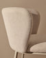 Sgabello Ciselia in ciniglia beige e acciaio beige altezza 75 cm