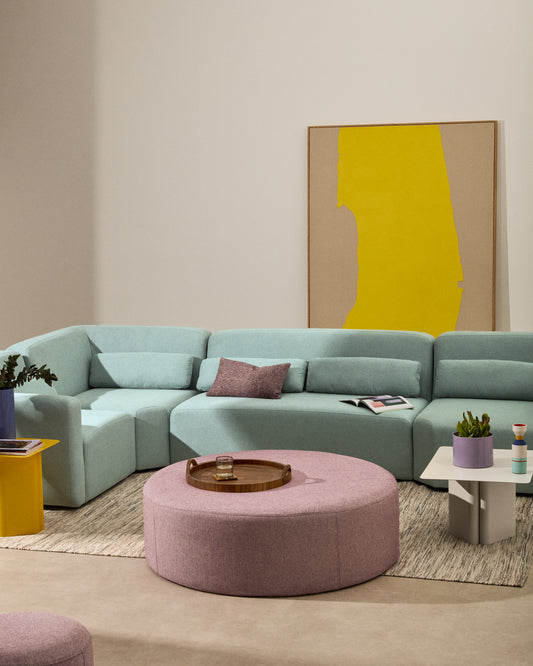 Pouf sfoderabile Kaeli viola Ø 120 cm
