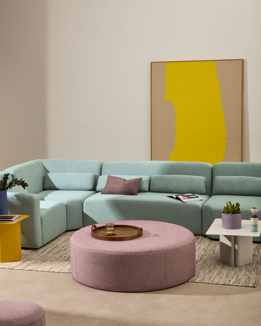 Pouf sfoderabile Kaeli viola Ø 120 cm