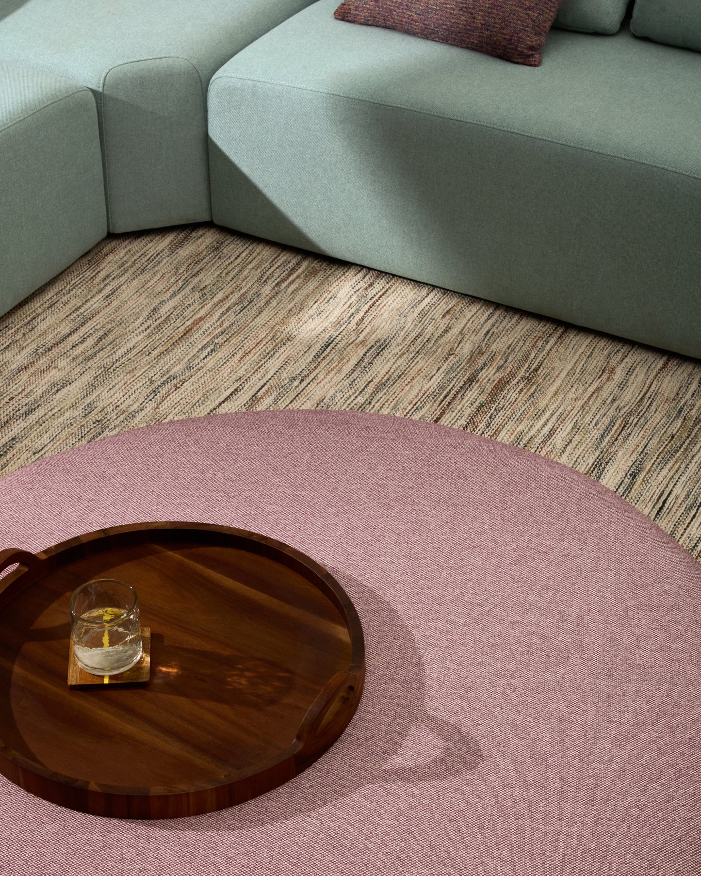 Pouf sfoderabile Kaeli viola Ø 120 cm