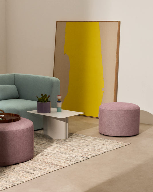 Pouf sfoderabile Kaeli viola Ø 60 cm