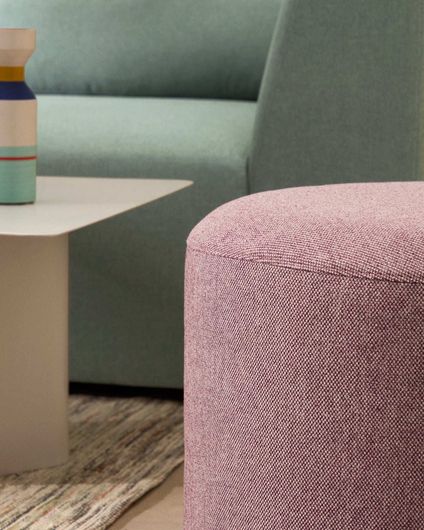 Pouf sfoderabile Kaeli viola Ø 60 cm