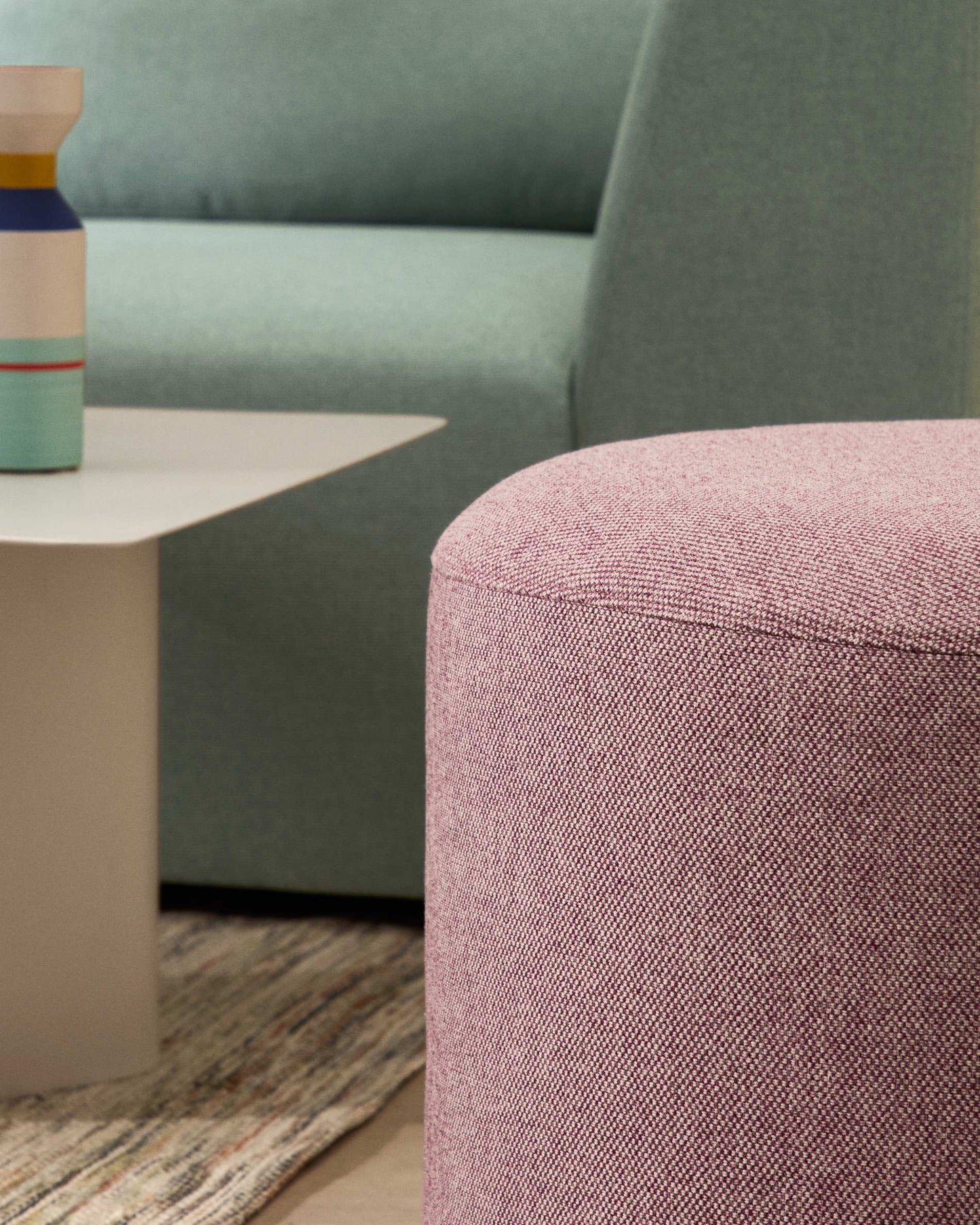 Pouf sfoderabile Kaeli viola Ø 60 cm