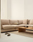 Divano ad angolo Gala 6 posti in ciniglia beige 300 x 300 cm