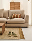 Divano Gala 4 posti in ciniglia beige 300 cm