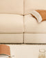 Divano modulare Alea 4 posti sfoderabile in ciniglia chaise longue destra écru 310 cm