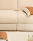 Divano modulare Alea 4 posti sfoderabile in ciniglia chaise longue destra écru 310 cm