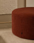 Pouf sfoderabile Kaeli in tessuto bouclé terracotta Ø 90 cm