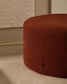 Pouf sfoderabile Kaeli in tessuto bouclé terracotta Ø 90 cm