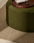 Pouf sfoderabile Kaeli in tessuto bouclé verde Ø 90 cm