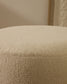 Pouf sfoderabile Kaeli in tessuto bouclé écru Ø 60 cm