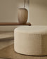 Pouf sfoderabile Kaeli in tessuto bouclé écru Ø 90 cm