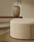 Pouf sfoderabile Kaeli in tessuto bouclé écru Ø 90 cm
